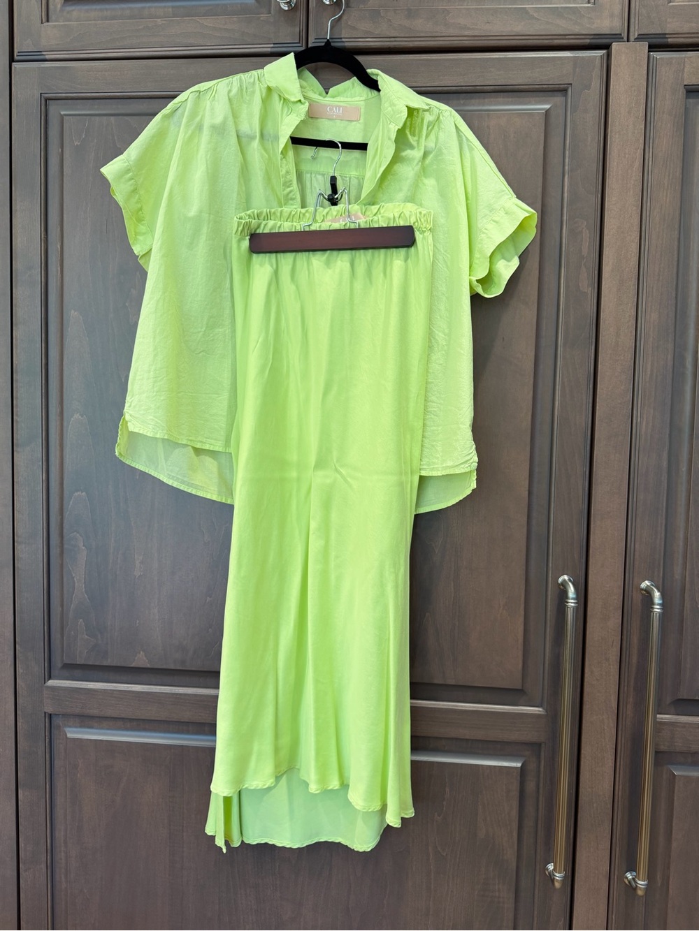 Cali Dreaming Motley Top and Skirt - Lime Green - NWT - Size S/M